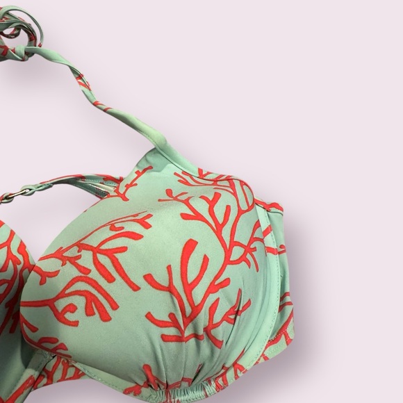 Women's Victoria's Secret Coral Print Bikini 36C and Medium - Picture 8 of 16